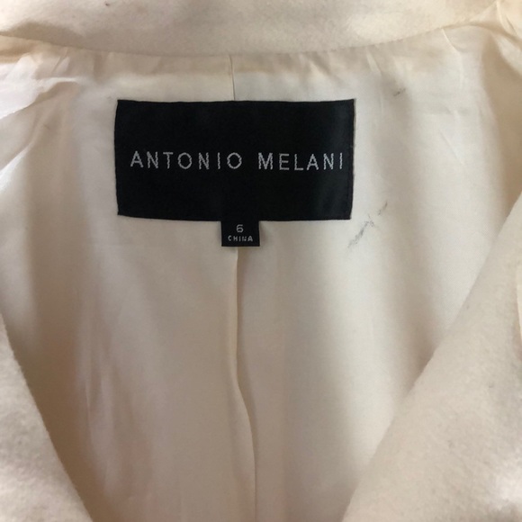 Ivory Trench style wool coat - Picture 2 of 5